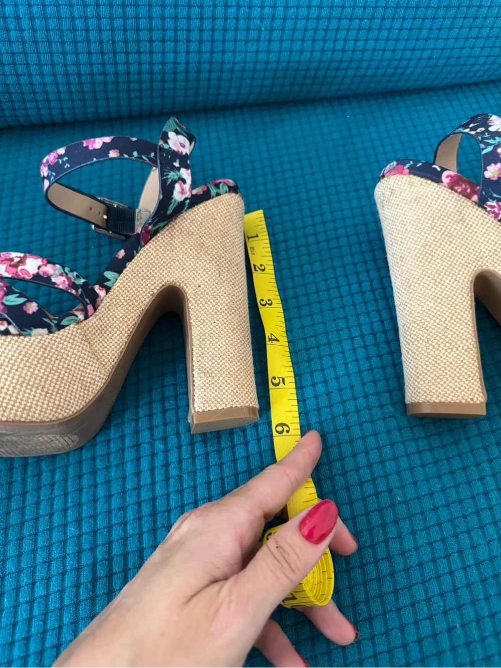 Floral Platform Chunky Heel Sandals 🌸 Retro Y2K